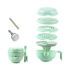 Baby Grinding Food Supplement Feeding Grind Food Dishes Hygiene Kit Nibbler Infants Handmade Manual Plate Cooking Tools T0372